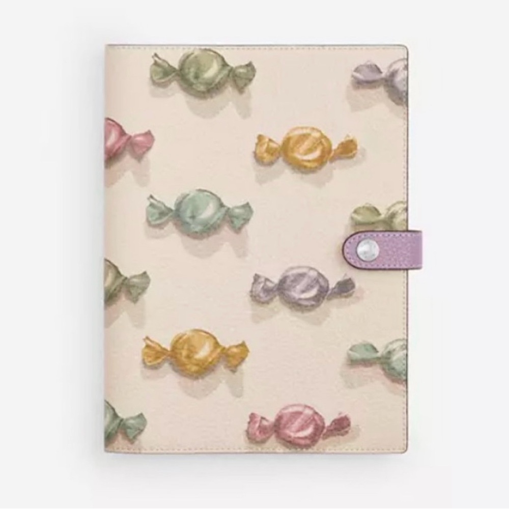 NWT Coach Notebook With Candy Print CDB81